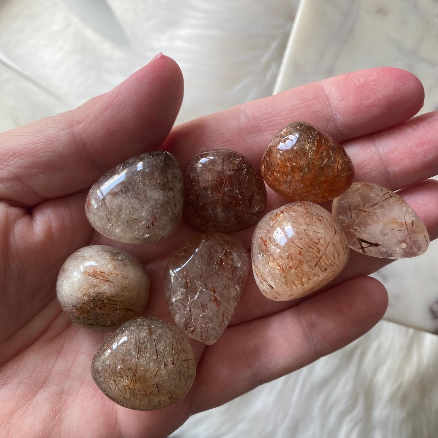 Rutilated Quartz Tumbles