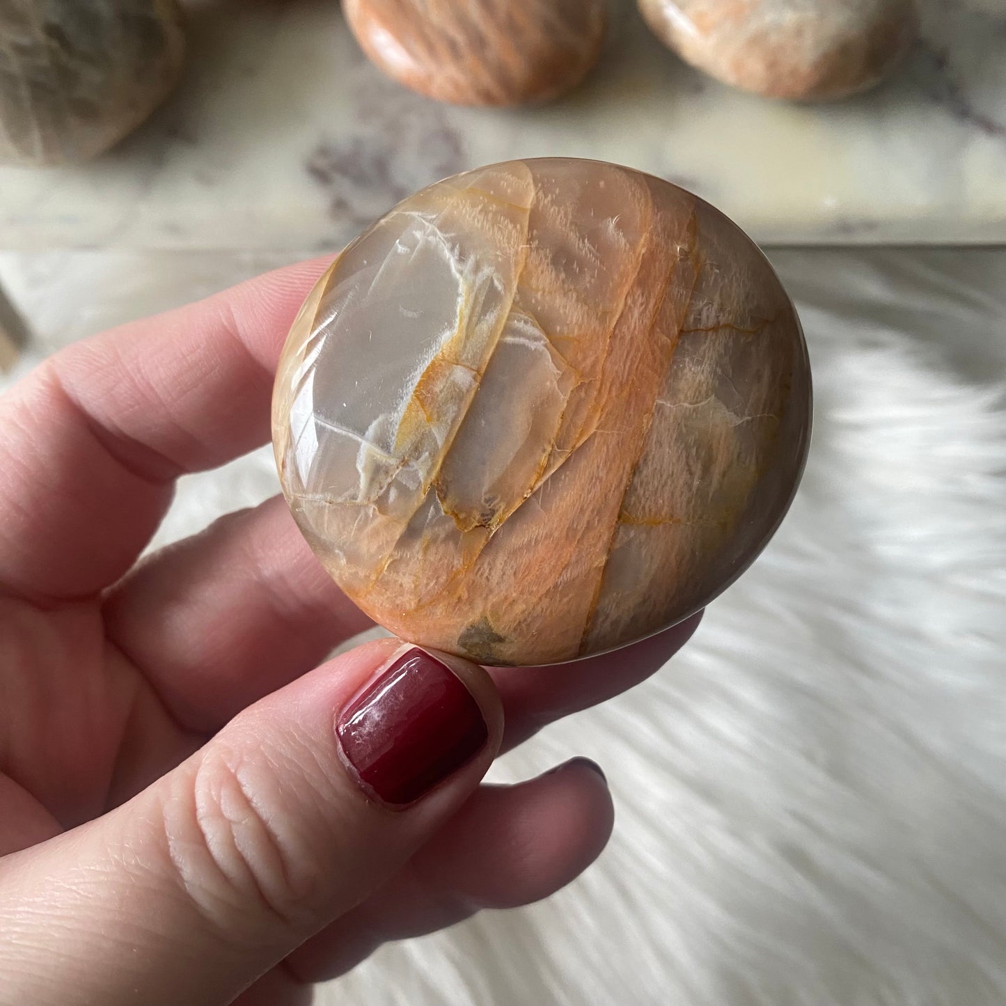 Peach Moonstone Palmstone