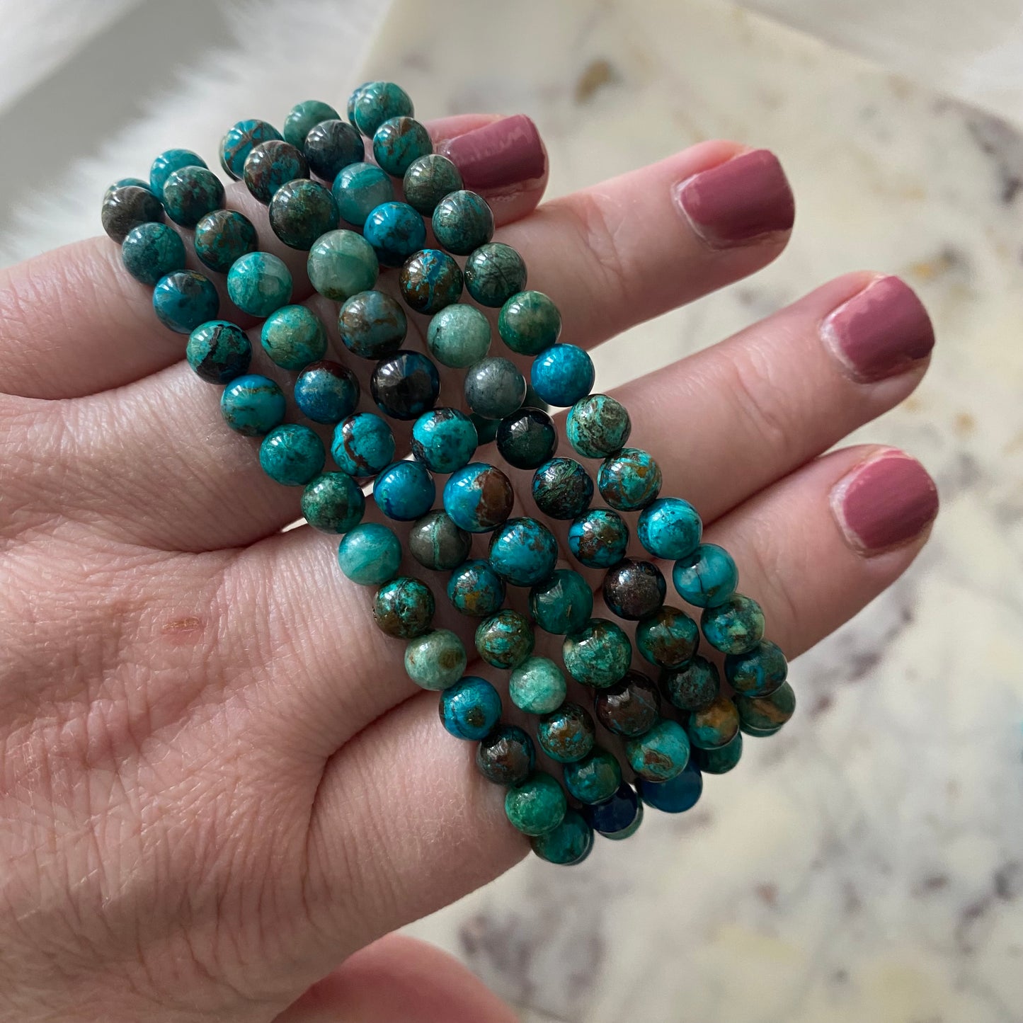 Chrysocolla Crystal Bracelet