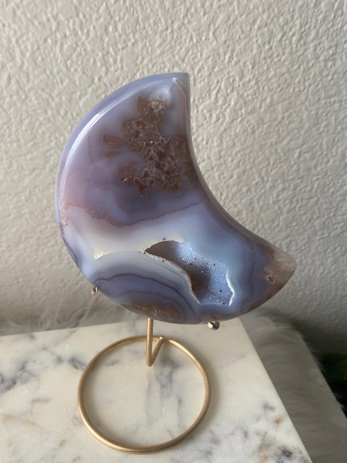 Druzy Agate Moon