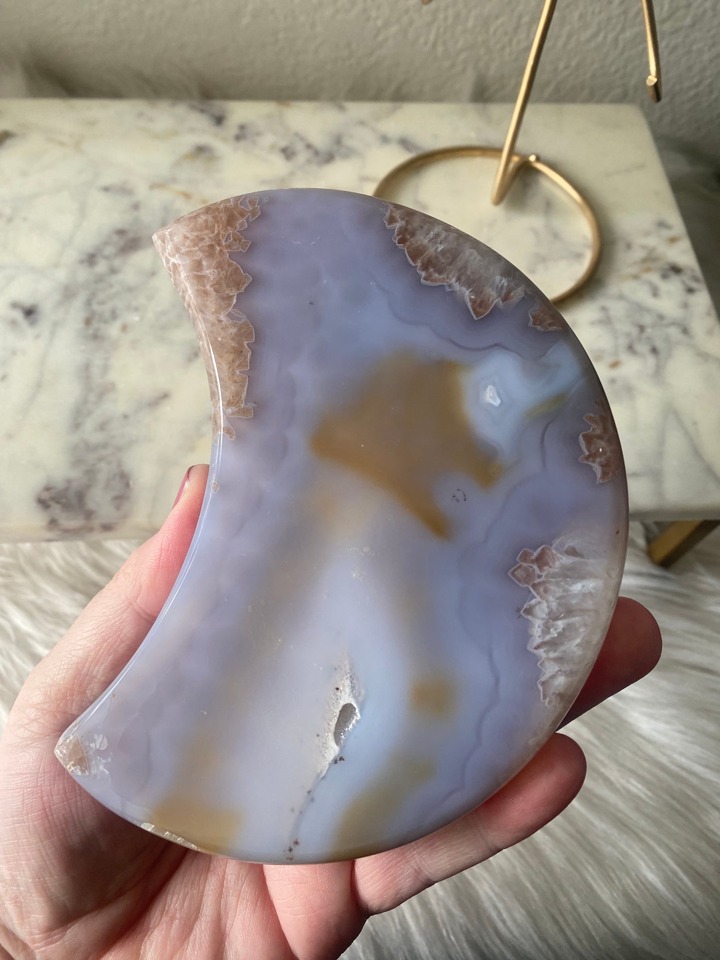 Druzy Agate Moon