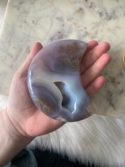 Druzy Agate Moon