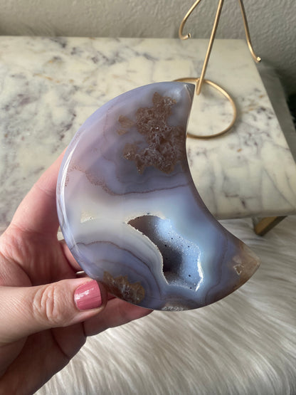 Druzy Agate Moon