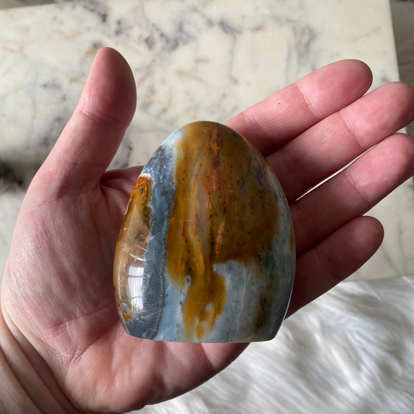 Sea Jasper mixed with Polychrome Jasper.