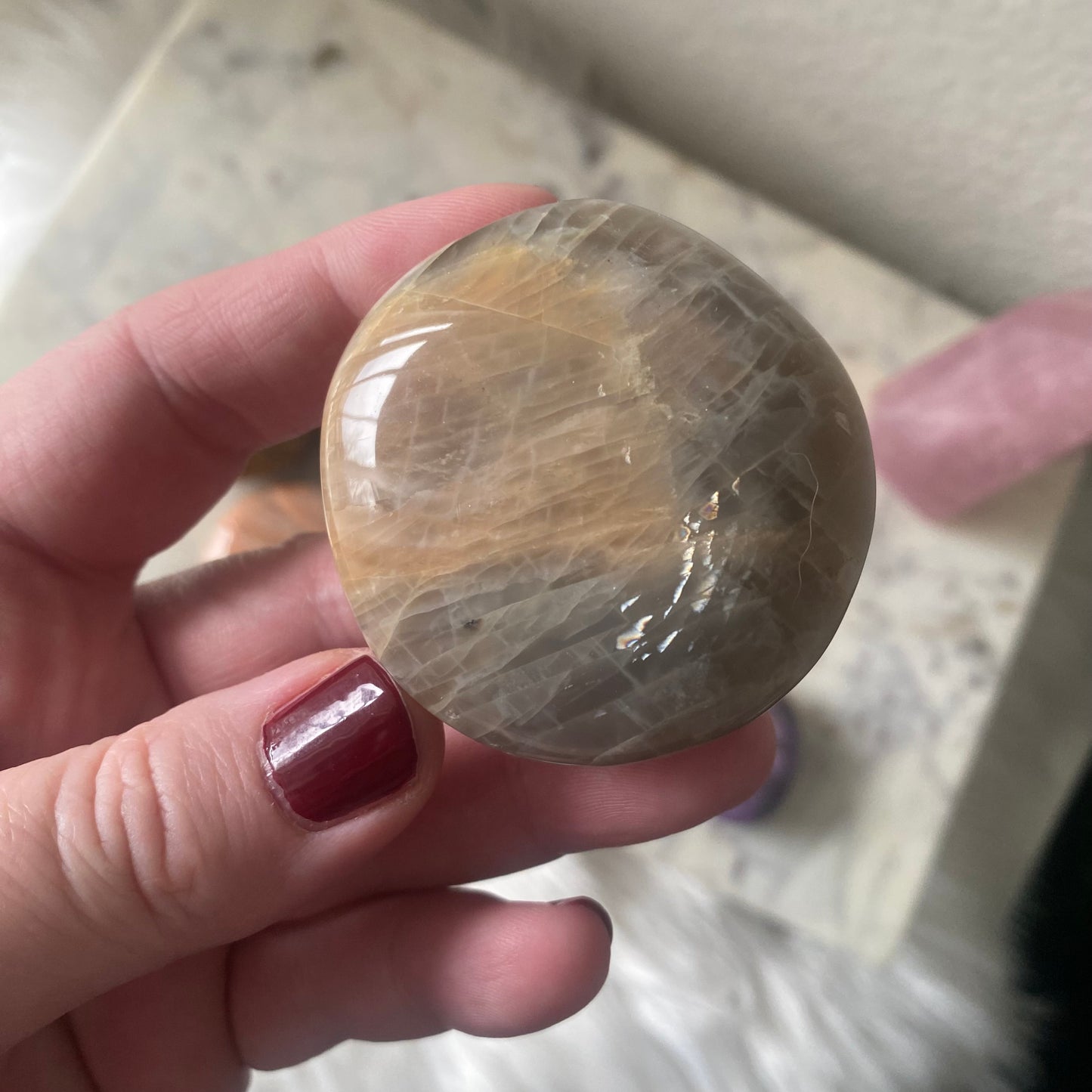 Peach Moonstone Palmstone