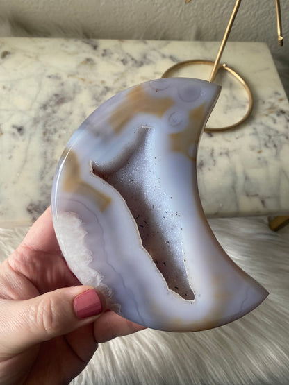 Druzy Agate Moon