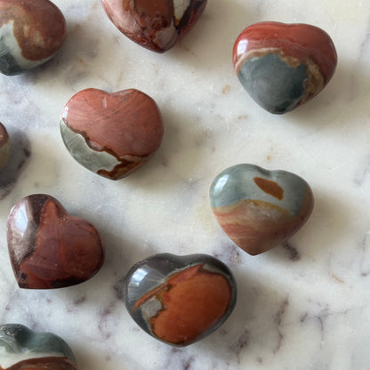 Polychrome Jasper Heart