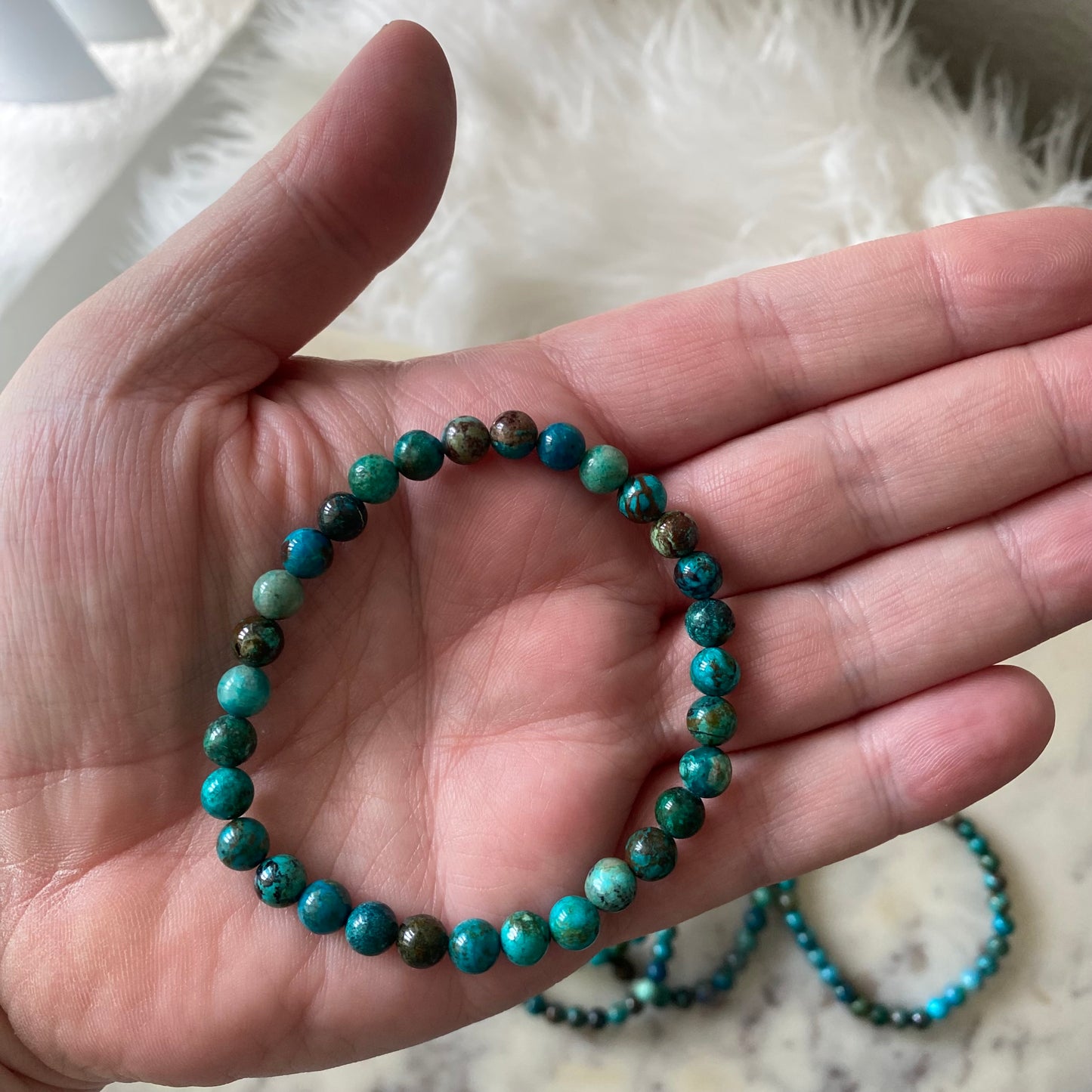 Chrysocolla Crystal Bracelet