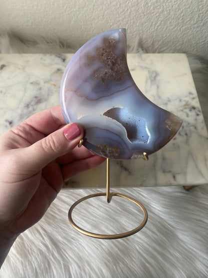 Druzy Agate Moon