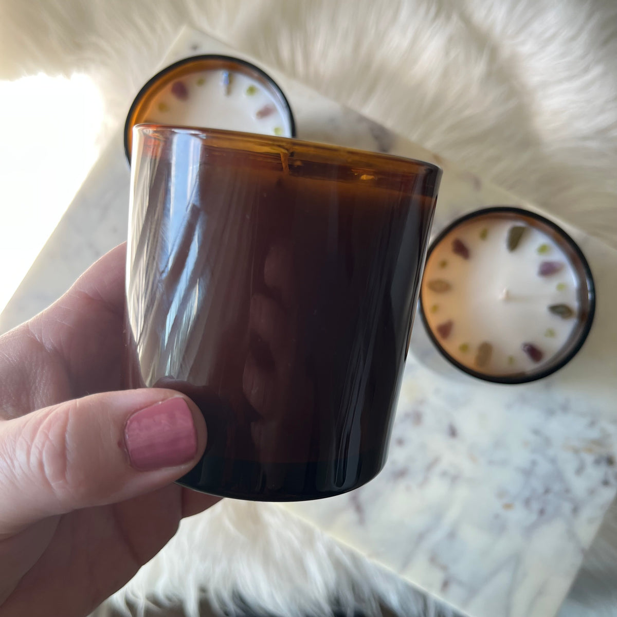 Sweater Weather - Intuition, Magic, Protection - Practical Magic inspired Crystal Candle