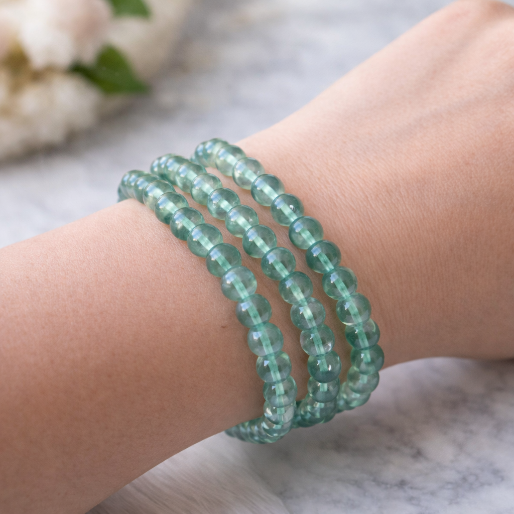 Green Fluorite Crystal Bracelet