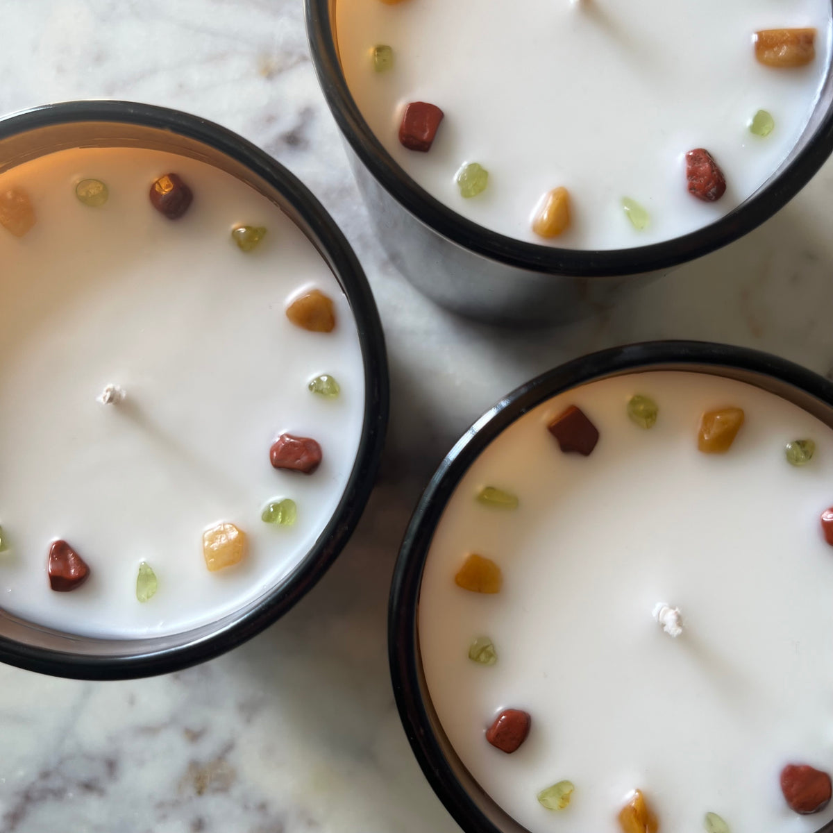 Autumn Leaves - Grounding, Renewal, Growth - Crystal Candle