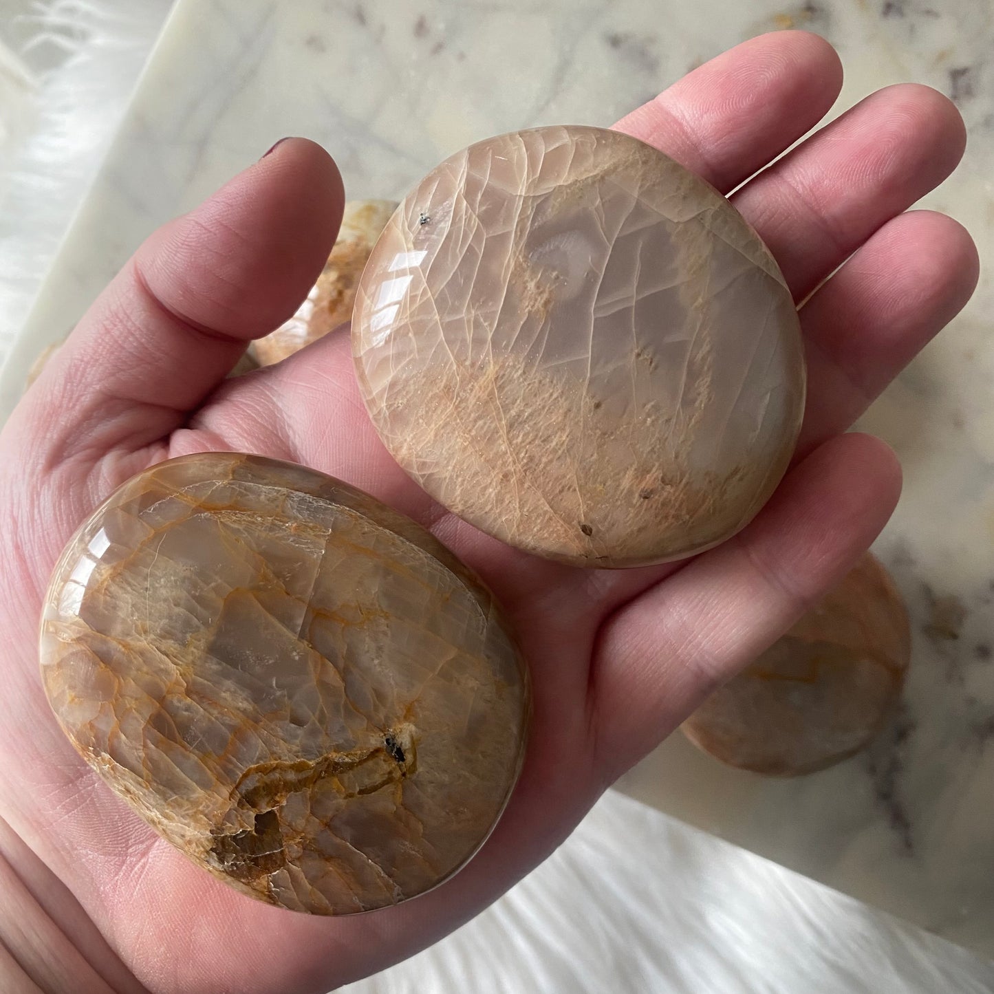 Peach Moonstone Palmstone