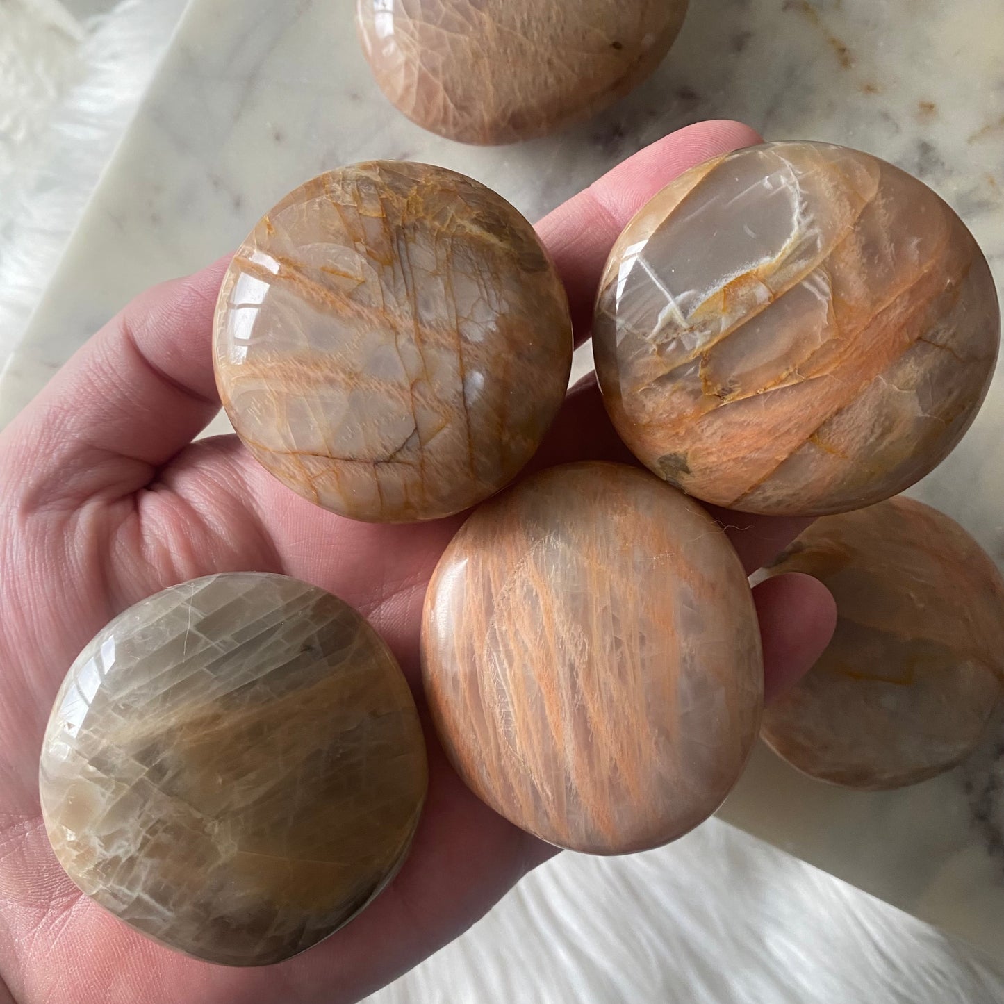 Peach Moonstone Palmstone