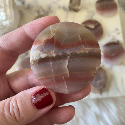 Rose Calcite Flat Stone
