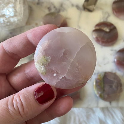 Rose Calcite Flat Stone
