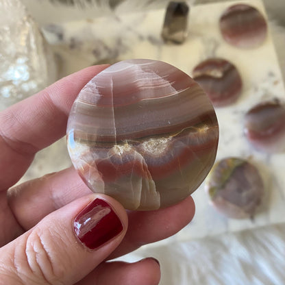 Rose Calcite Flat Stone