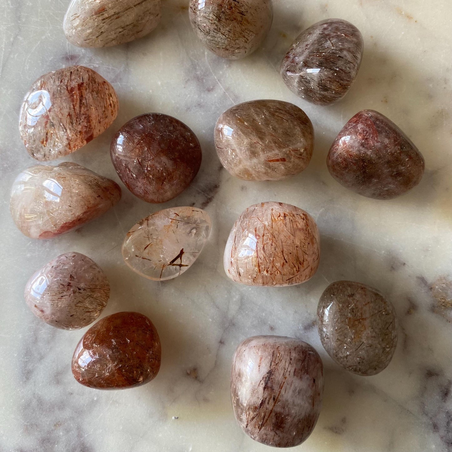 Rutilated Quartz Tumbles
