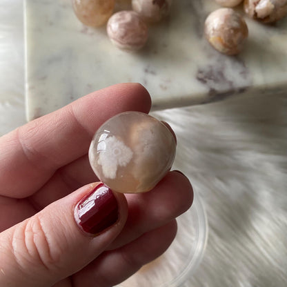 Flower Agate Tumbled Crystal