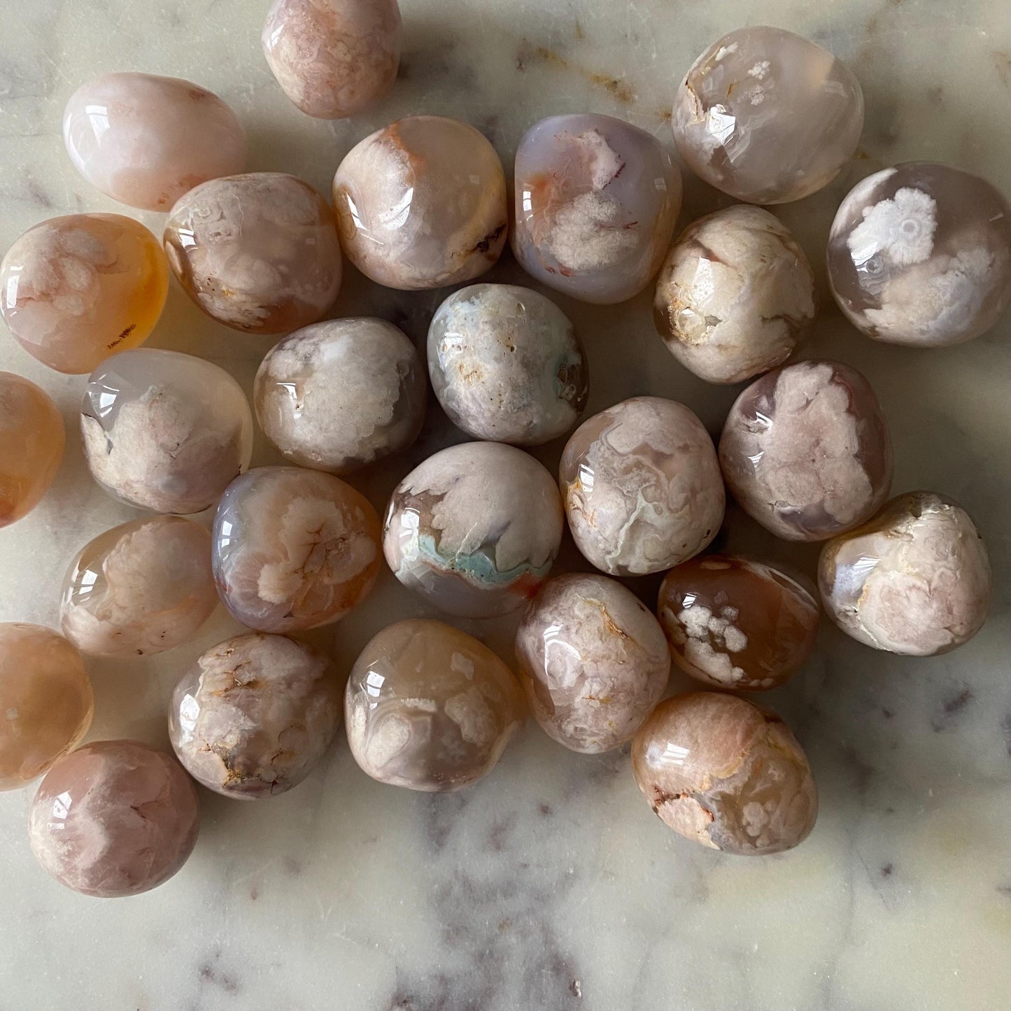 Flower Agate Tumbled Crystal