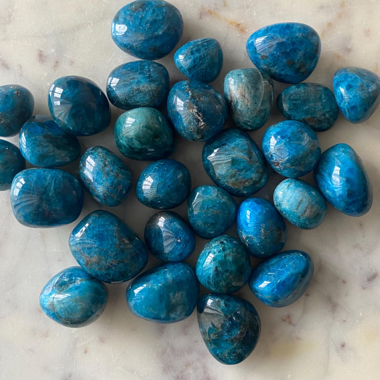 Blue Apatite Tumbled Stone