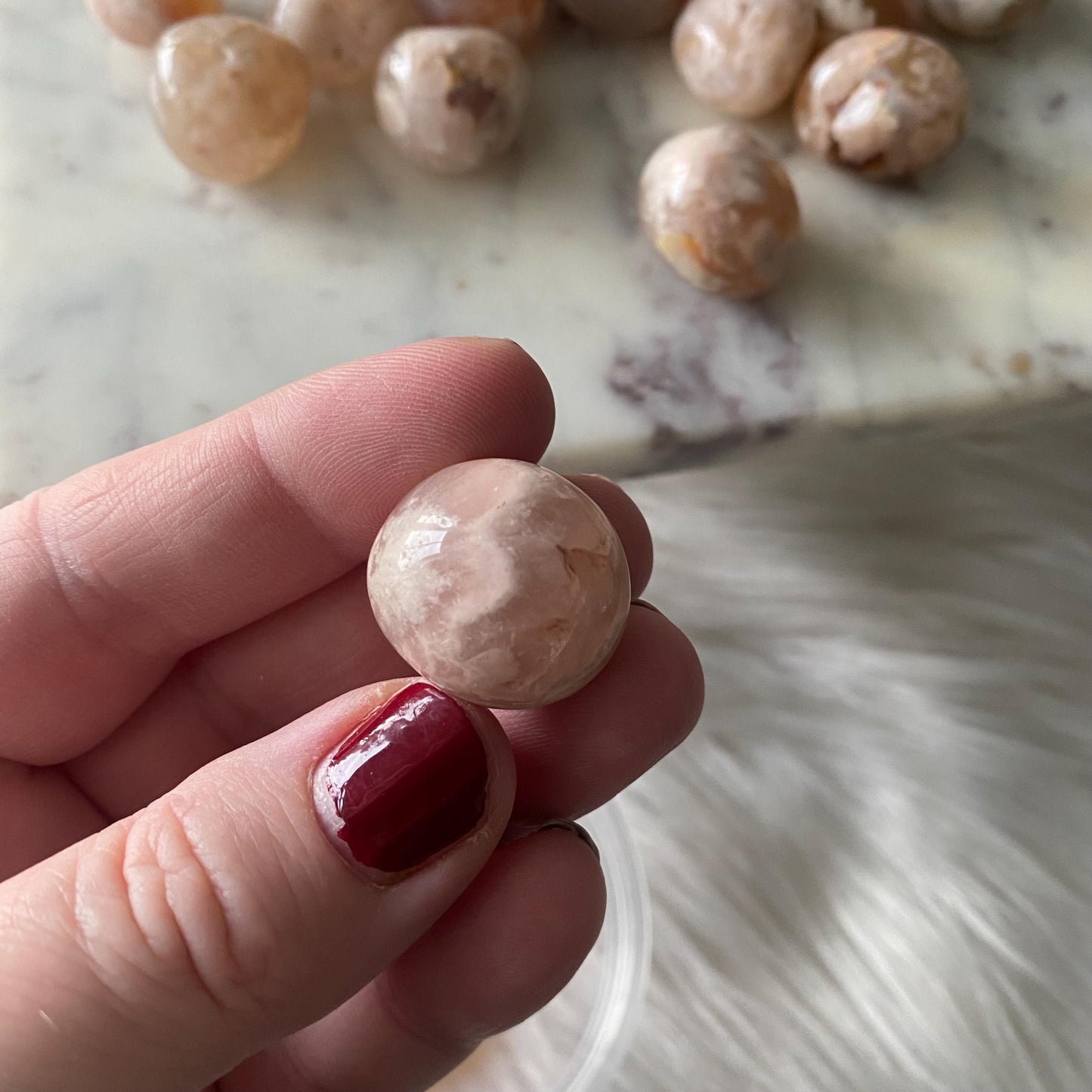 Flower Agate Tumbled Crystal