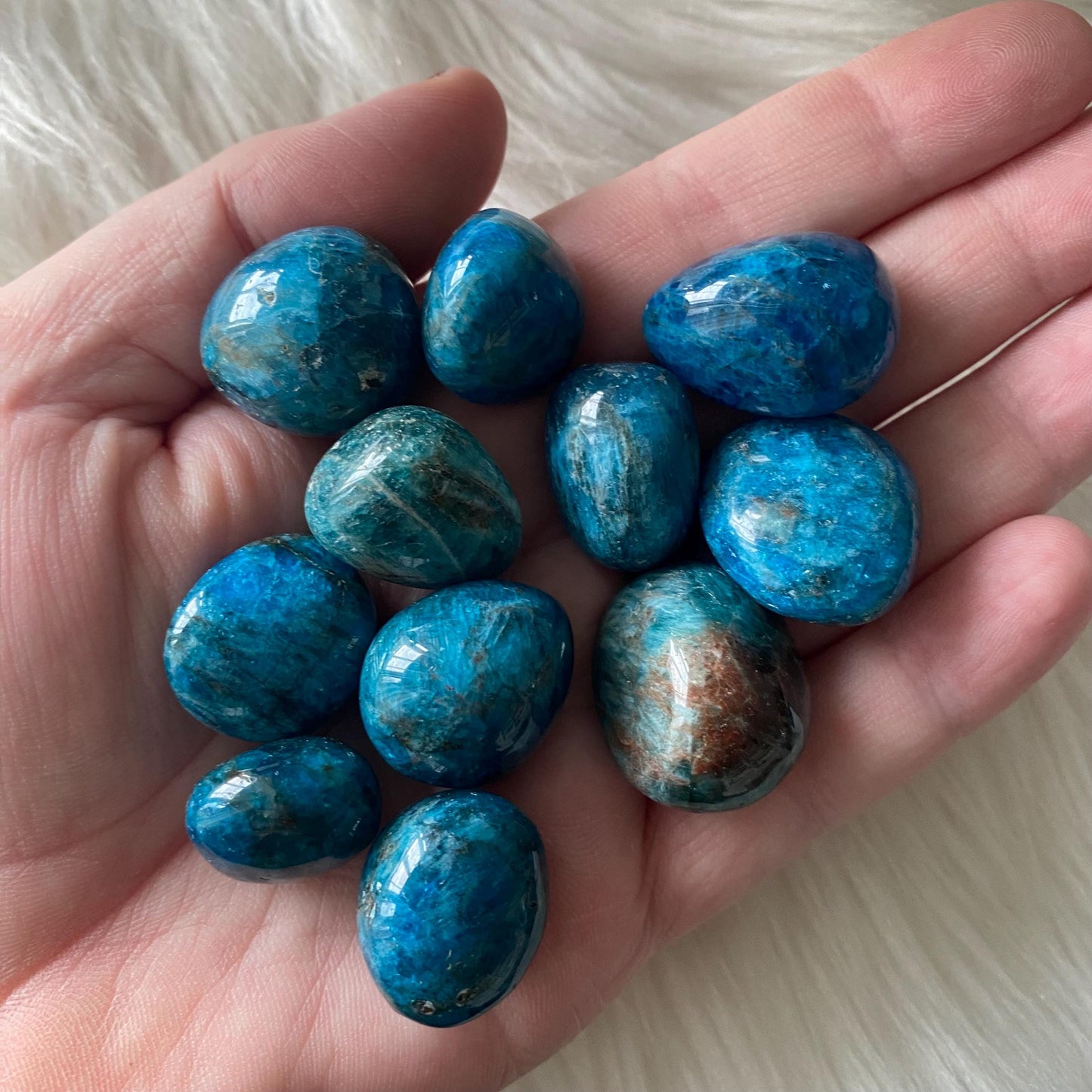 Blue Apatite Tumbled Stone