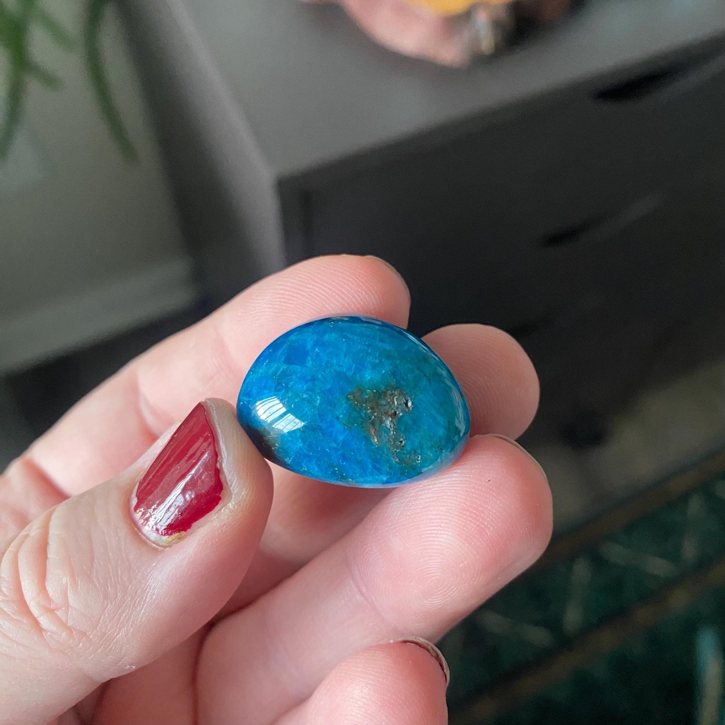 Blue Apatite Tumbled Stone