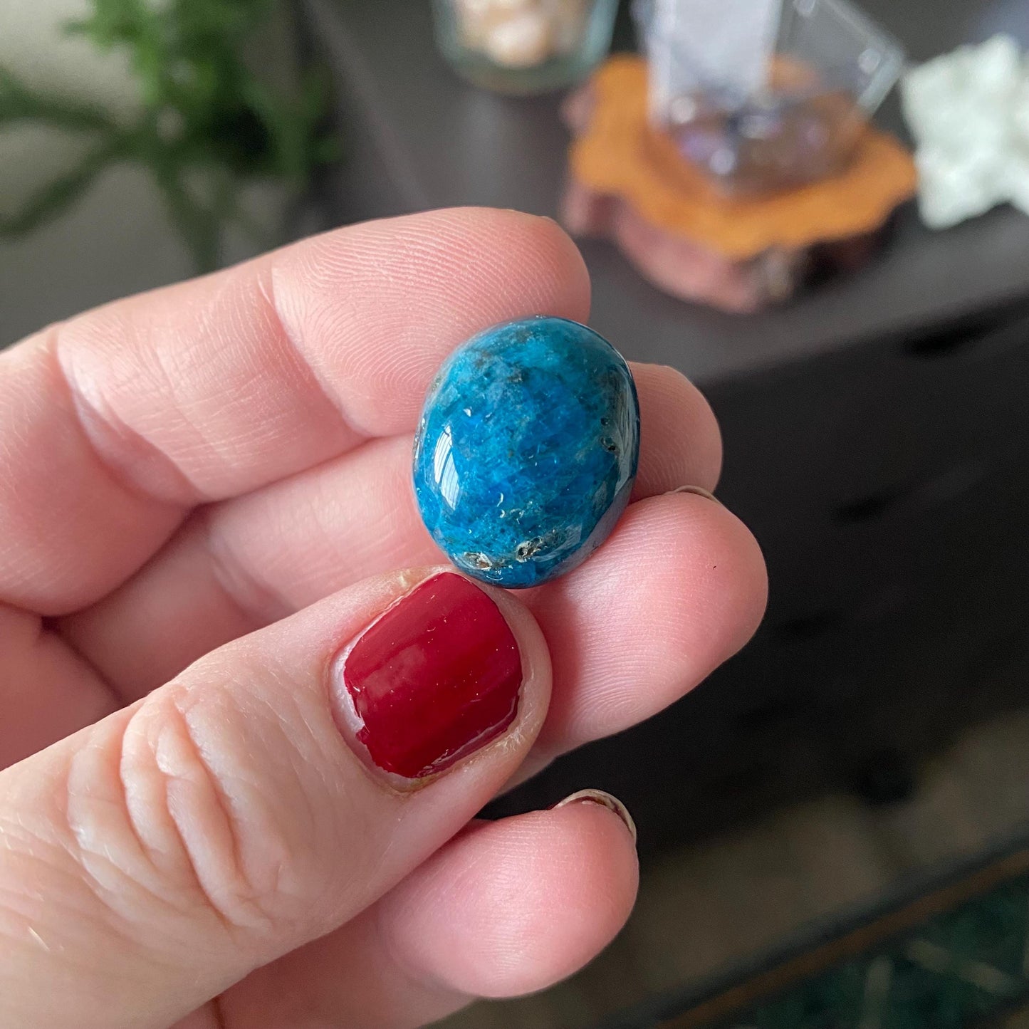Blue Apatite Tumbled Stone