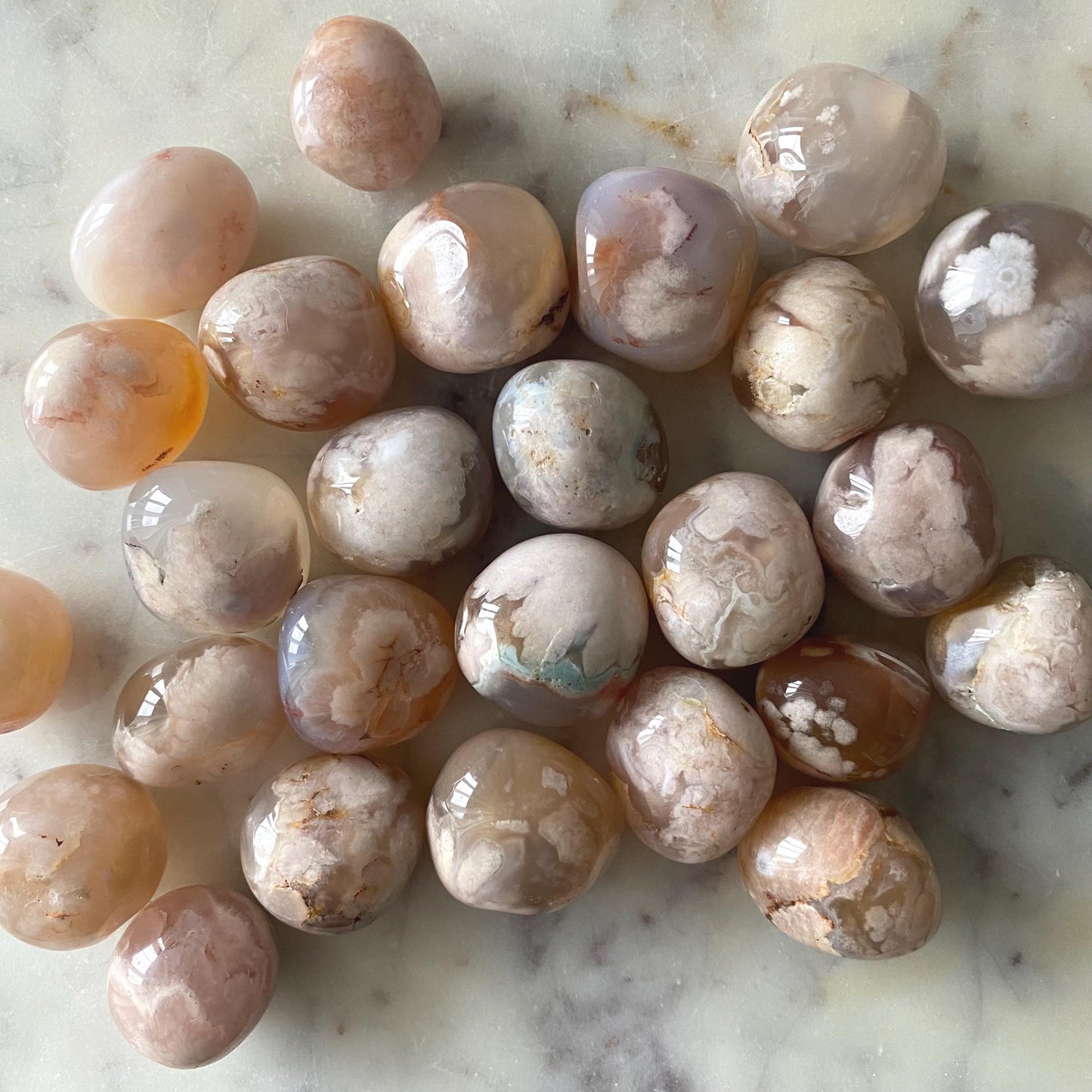 Flower Agate Tumbled Crystal