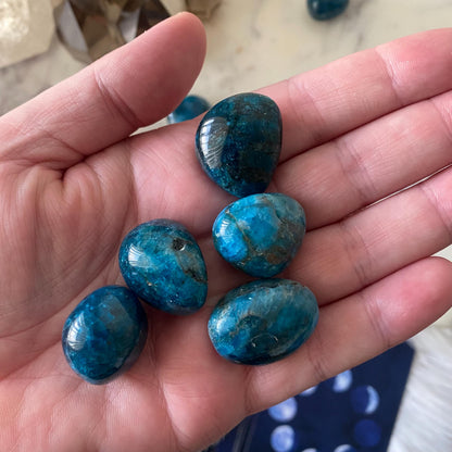 Blue Apatite Tumbled Stone