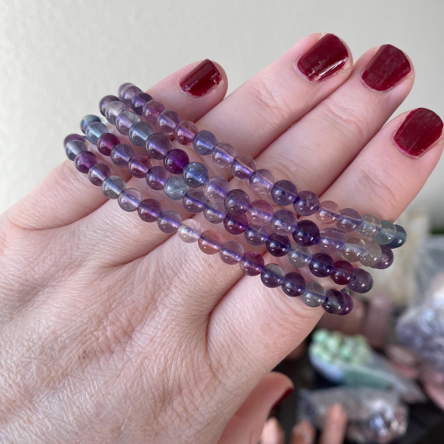 Rainbow Fluorite Crystal Bracelet
