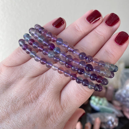 Rainbow Fluorite Crystal Bracelet