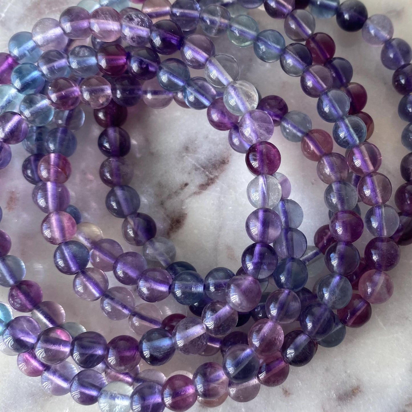 Rainbow Fluorite Crystal Bracelet