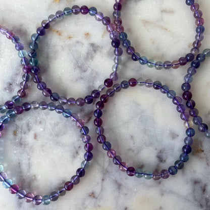 Rainbow Fluorite Crystal Bracelet