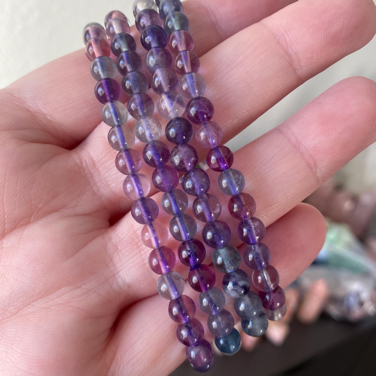 Rainbow Fluorite Crystal Bracelet