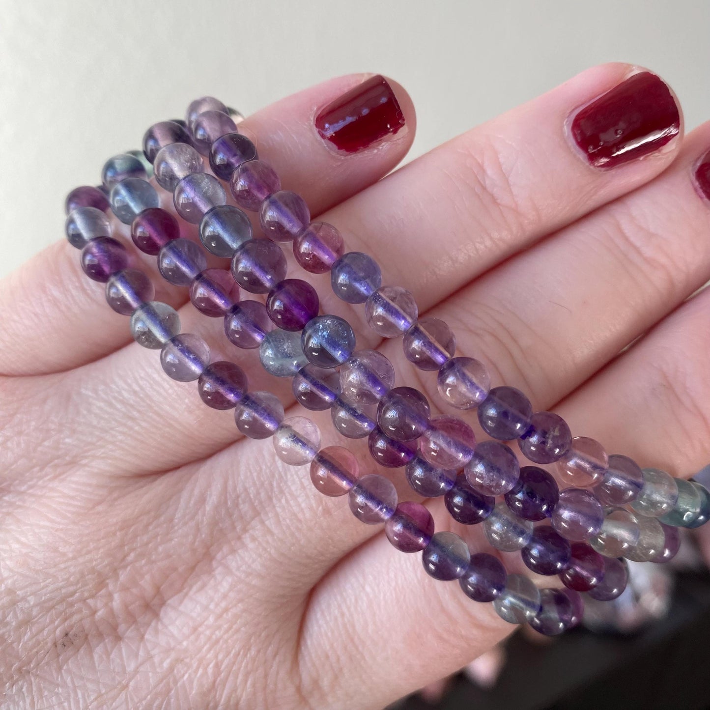 Rainbow Fluorite Crystal Bracelet