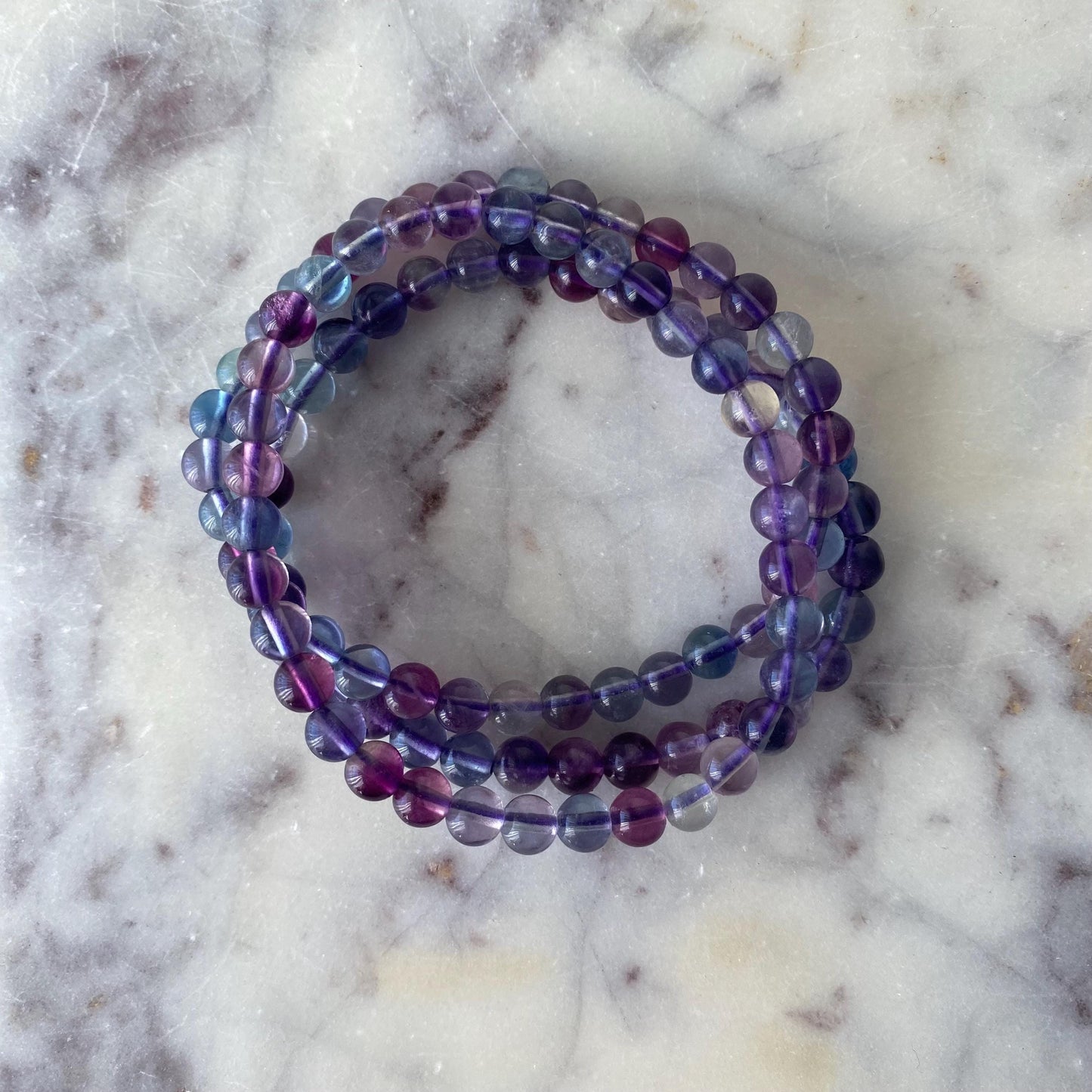Rainbow Fluorite Crystal Bracelet