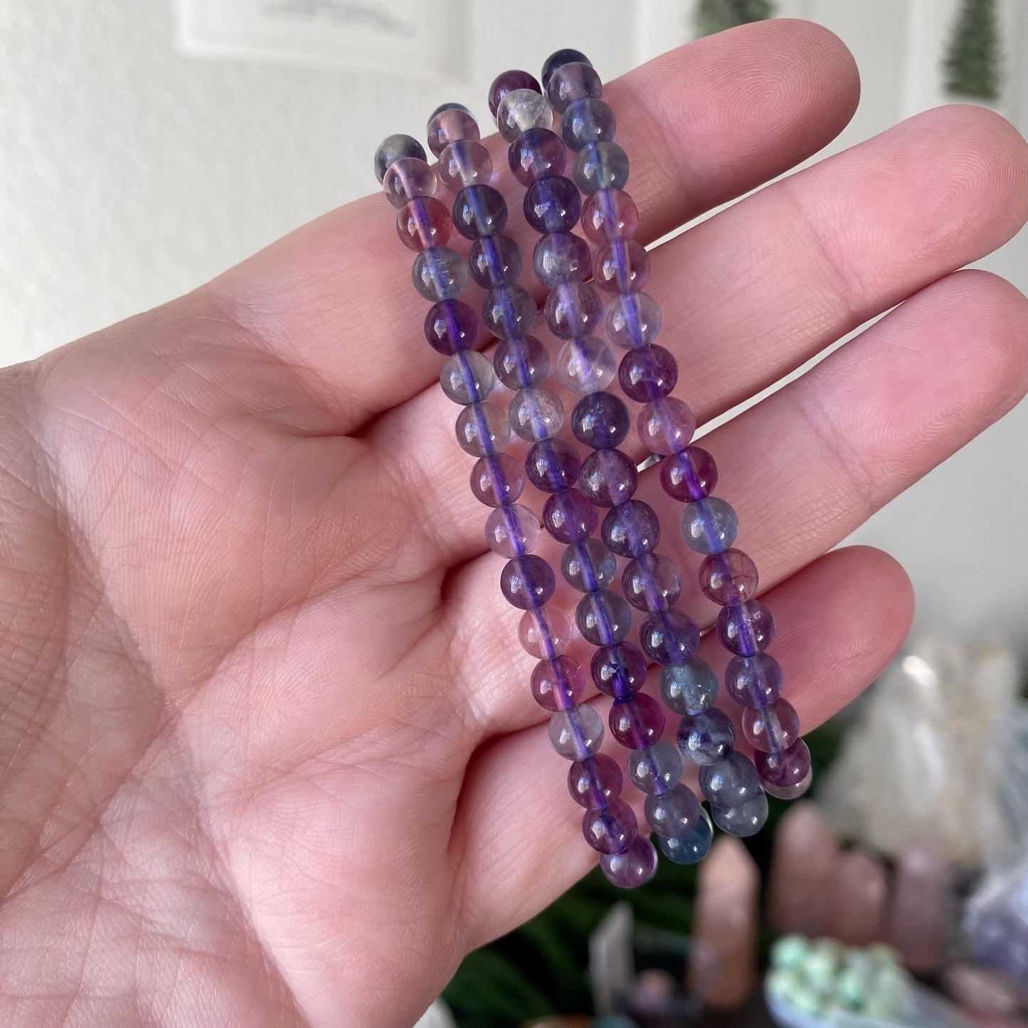Rainbow Fluorite Crystal Bracelet
