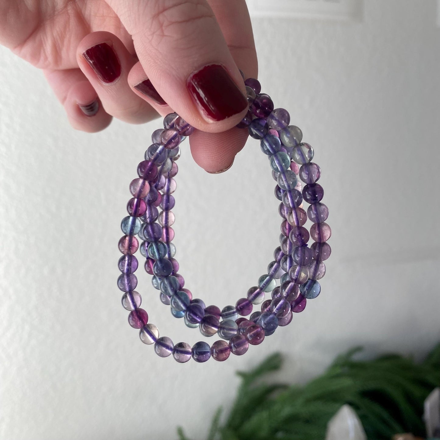 Rainbow Fluorite Crystal Bracelet