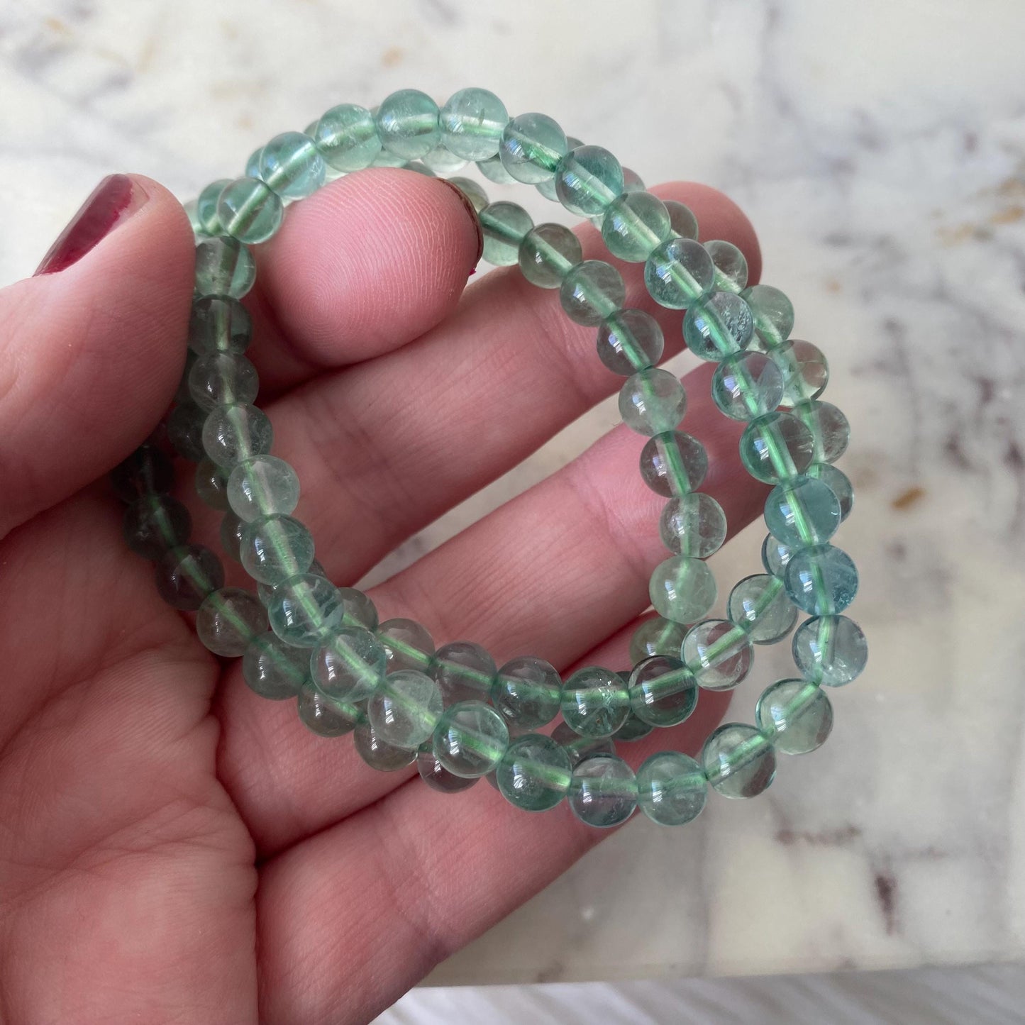 Green Fluorite Crystal Bracelet