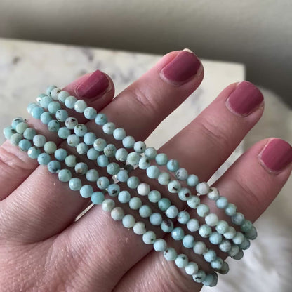 Dainty Faceted Larimar Bracelet