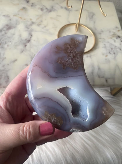 Druzy Agate Moon