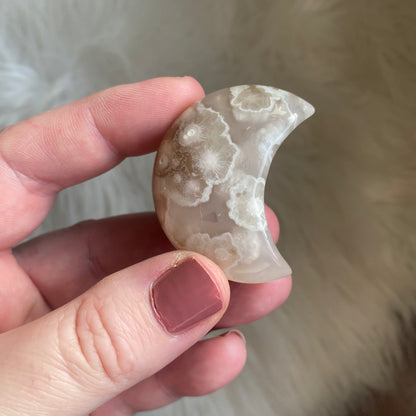 Flower Agate Moon