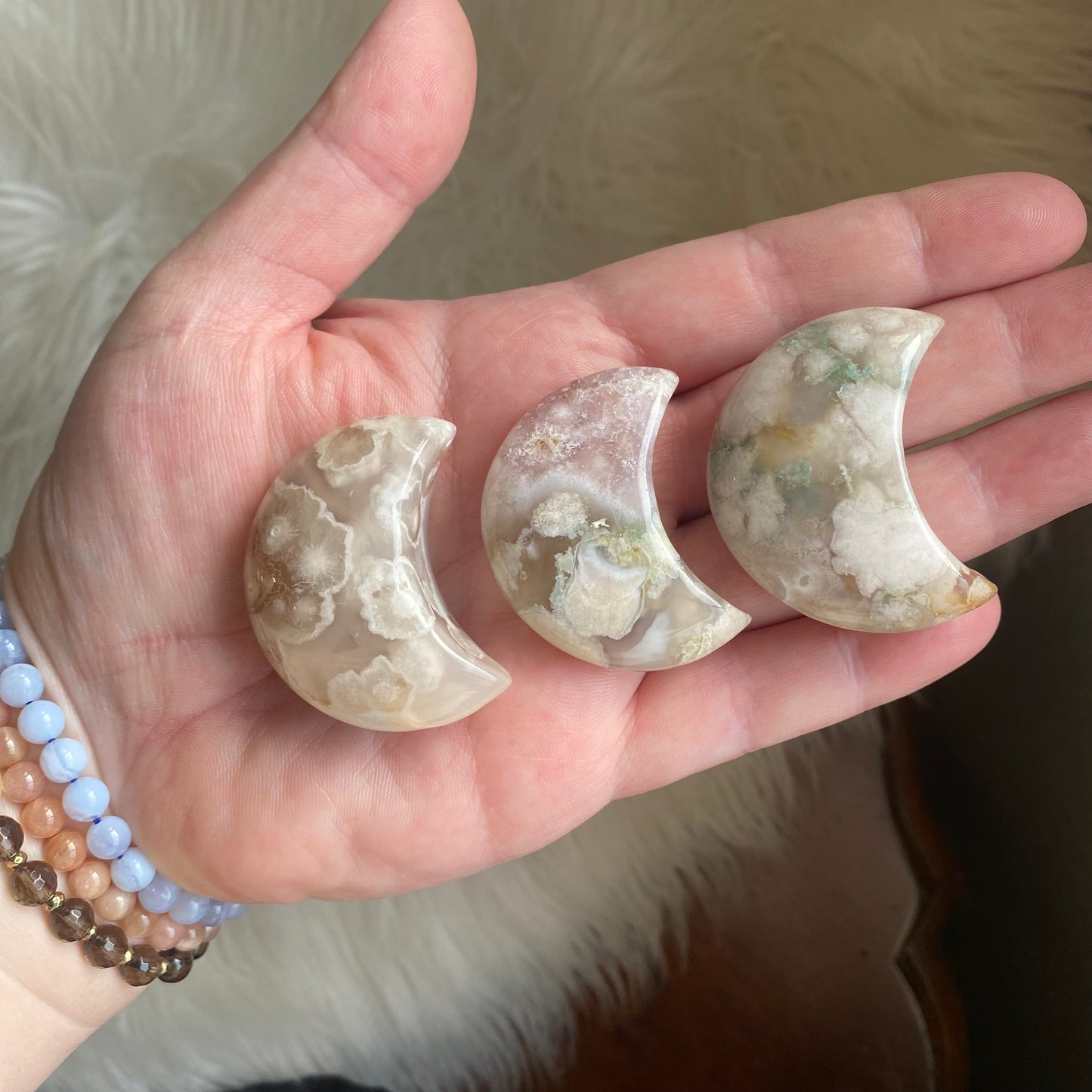 Flower Agate Moon