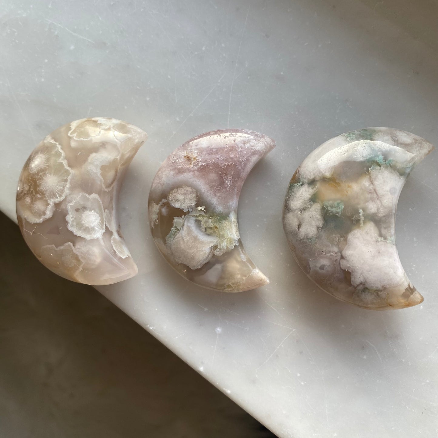 Flower Agate Moon